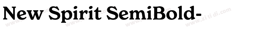 New Spirit SemiBold字体转换
